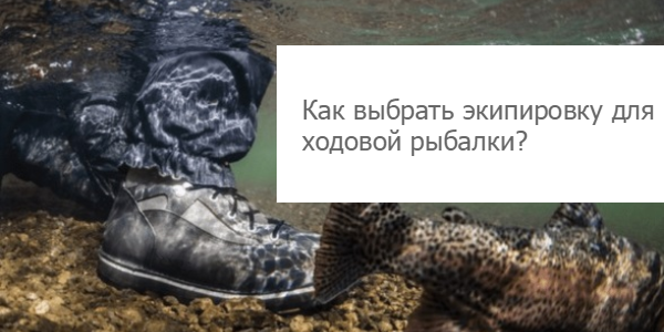 Как выбрать экипировку для ходовой рыбалки